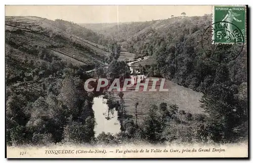 Cartes postales Tonquedec vue generale sur la Vallee du Guer prise du Grand Donjon