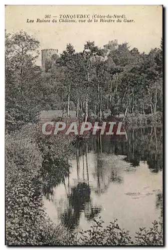 Ansichtskarte AK Tonquedec Les Ruines du Cbateau Vue de la Riviere du Guer