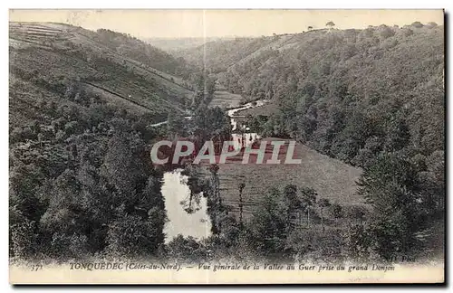 Cartes postales Tonquedec Vue generale de la Vallee du Guer prise du grand Donjon