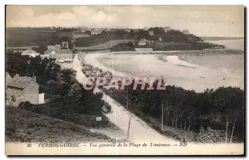 Cartes postales Perros Guirec Vue generale de la Plage de Trestraou