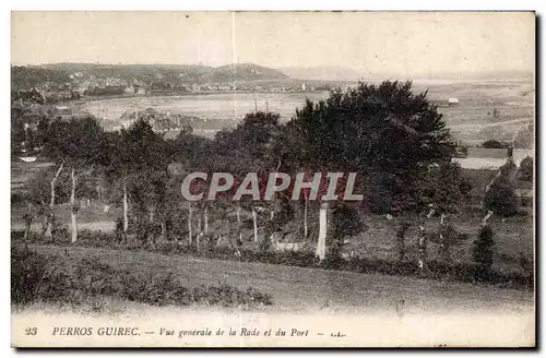 Cartes postales Perros Guirec Vue generale de la Rade et du Port