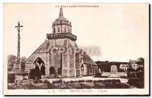 Cartes postales La Bretagne Pittoresque Perros Guirec L eglise