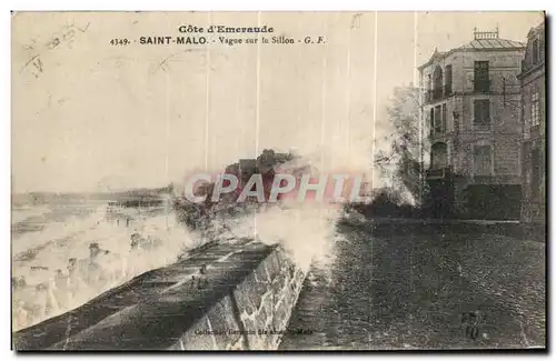 Ansichtskarte AK Cote d Emeraude Saint Malo vague sur le Sillon