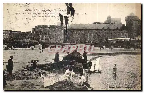 Cartes postales Saint Malo d Emeraude Emerald Le Chateau Enfants