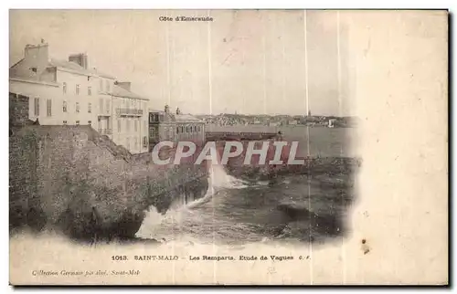 Cartes postales Saint Malo Les Remparts Etudre de Vagues