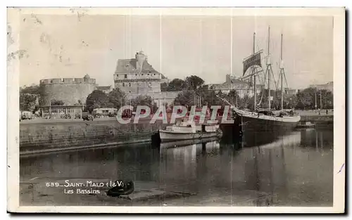 Cartes postales Saint Malo Les Bassins Bateau Voilier