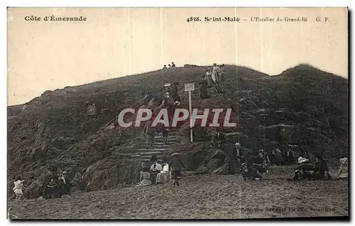 Cartes postales Saint Malo L Escalier du Grande Be