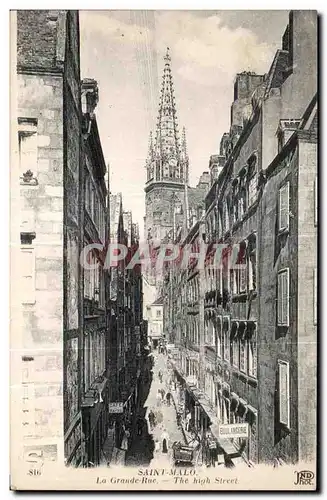 Cartes postales Saint Malo La Grande Rue The high Street