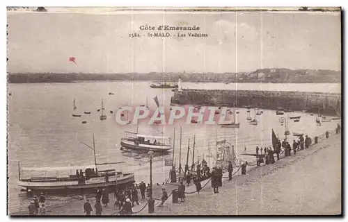 Ansichtskarte AK Cote St MAlo Les Vedettes Bateaux