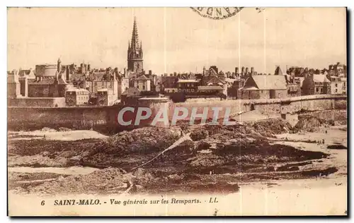 Ansichtskarte AK Saint Malo Vue generale sur les Remparts