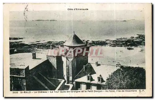 Ansichtskarte AK St Malo Le Chateau La Tour Quie en Groigne et le Petit Donjon Au fond