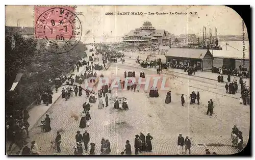 Cartes postales Saint Malo Les Quais Le Casino