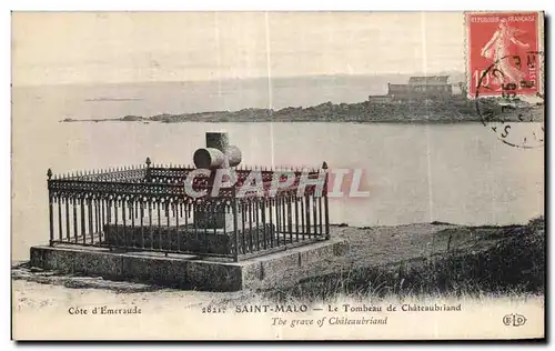 Cartes postales Saint Malo Le Tombeau Chateaubriand The grave of Chateaubriand