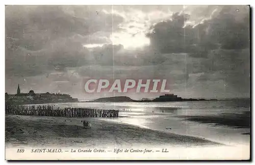 Ansichtskarte AK Saint malo La Grande Greve Effect de Contre Jour