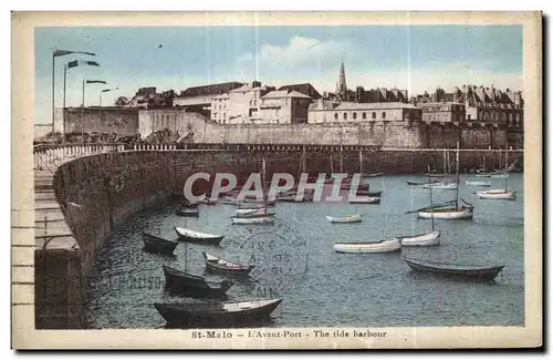 Ansichtskarte AK St malo L Avant Port The tide harbour Bateaux