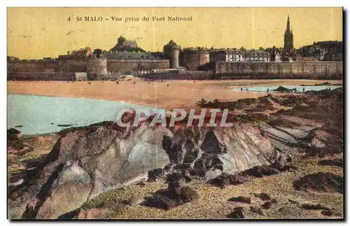 Cartes postales St Malo Vue prise du Fort National