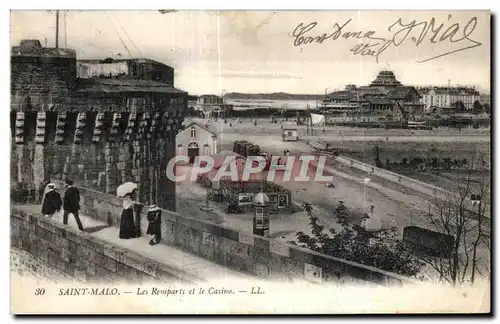 Cartes postales Saint Malo Les Remparts et le Casino