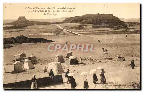 Cartes postales Cote d Emeraude Emerald Coast Saint Malo Les Deux Bes Te Two Beys