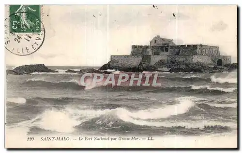 Cartes postales Saint Malo Le Fort National par Grosse Mer