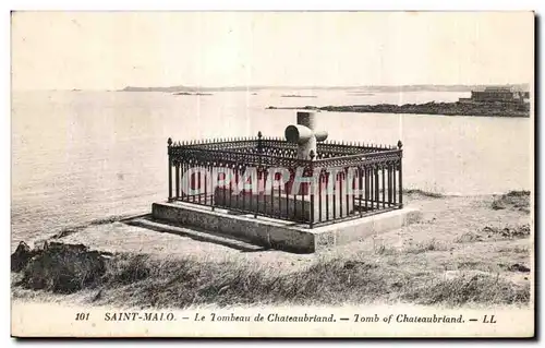 Cartes postales Saint Malo Le Tombeau de Chateaubriand Tomb of Chateaubriand