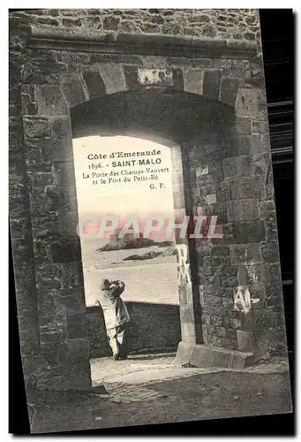 Ansichtskarte AK Cote d Emeraude Saint Malo La Porte des Champs Vauvert et le Fort du Petit Be