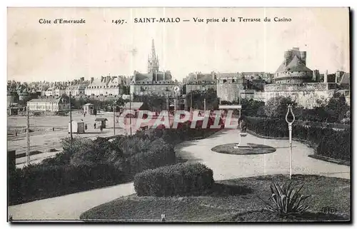 Ansichtskarte AK Cote d Emeraude Saint Malo Vue prise de la Terrasse du Casino Train