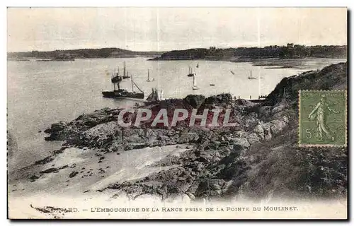 Cartes postales Dinard L Embouchure De La Rance Prise De La Pointe Du Moulinet Bateau