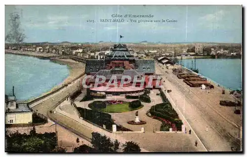 Ansichtskarte AK Cote d Emeraude Saint Malo Vue generale vers le Casino