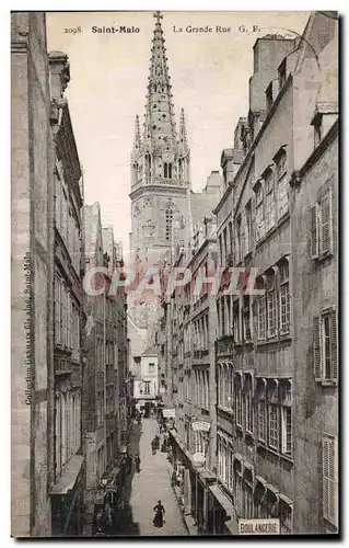 Cartes postales Saint Malo La Grande Rue