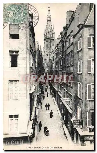 Ansichtskarte AK St Malo La Grande Rue