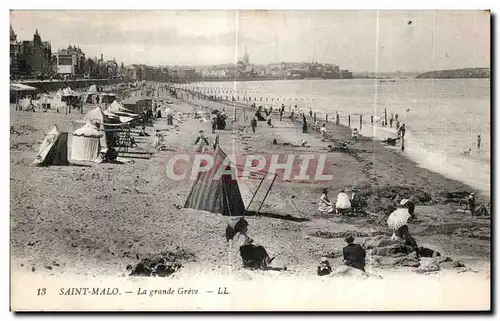 Ansichtskarte AK Saint Malo La grande Greve