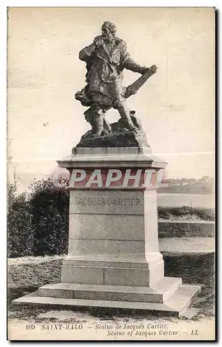 Cartes postales Saint Malo Statue de Jacques Cartier Statue of Jacques cartier