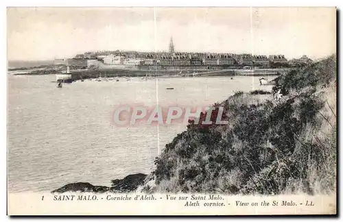 Ansichtskarte AK Saint Malo Corniche d Aleth Vue sur Saint Malo Aleth cornice View on the St Malo