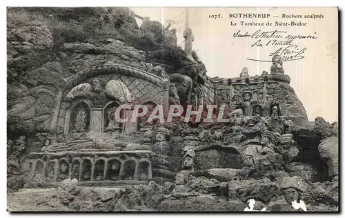 Cartes postales Rotheneuf Rochers sculptes Le Tombeau de Saint Budoc