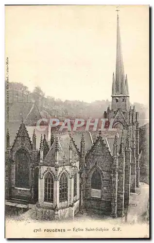 Cartes postales Fougeres Eglise Saint Sulpice