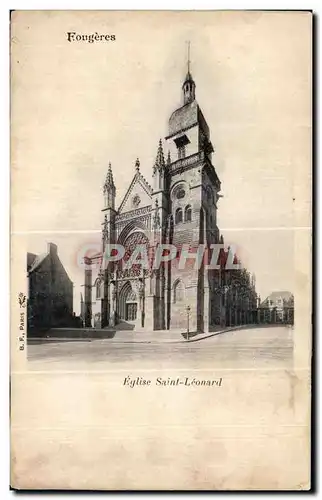 Cartes postales Fougeres Eglise Saint Leonard