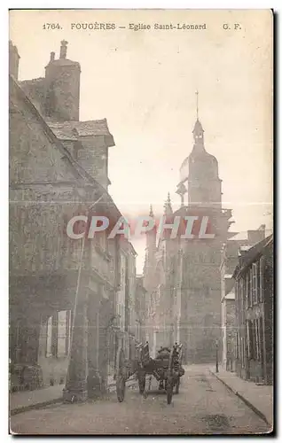 Cartes postales Fougeres Eglise Saint Leonard