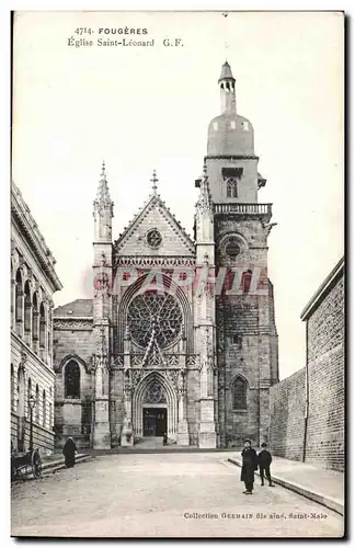 Cartes postales Fougeres Eglise Saint Leonard