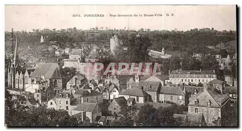 Cartes postales Fougeres Vue Generale de la Basse Ville