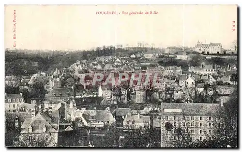 Cartes postales Fougeres Vue generale de Rille