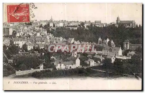 Cartes postales Fougeres Vue generale