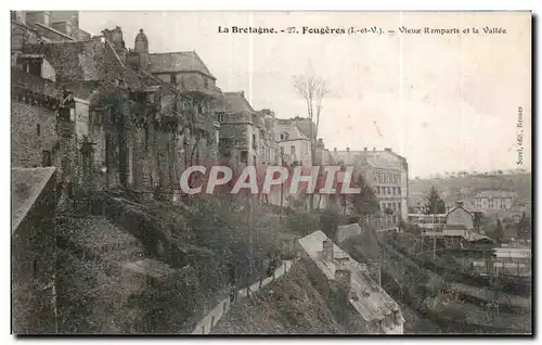 Cartes postales Bretagne Fougeres Vieux Remparts et la Vallee