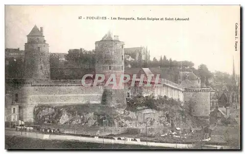 Cartes postales Fougeres Les Remparts Saint Sulpice et Saint Leonard