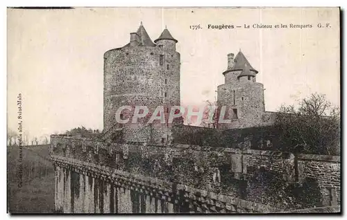 Cartes postales Fougeres Le Chateau et les Remparts