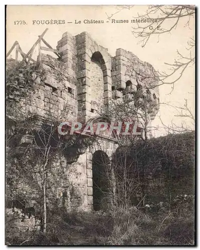 Cartes postales Fougeres Le Chateau Runnes interieures