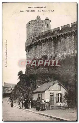 Ansichtskarte AK Fougeres Les Remparts Cote D Emeraude