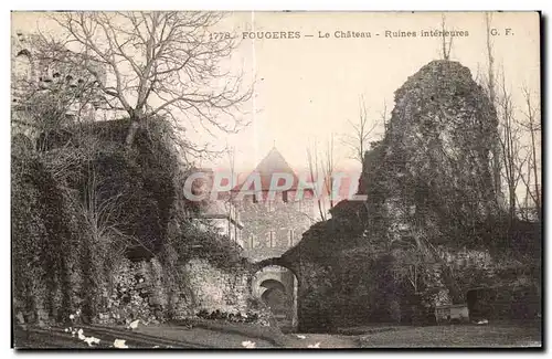 Cartes postales Fougeres Le Chateau Ruines Interieures