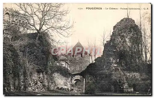 Cartes postales Fougeres Le Chateau Ruines Interieures