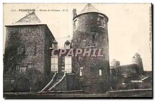 Cartes postales Fougeres Entree du Chateau