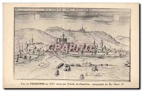 Cartes postales Fougeres Vue de Siecle par Claude de Chastillon